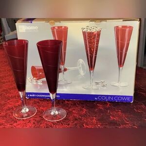 4 Glass Champagne Flutes